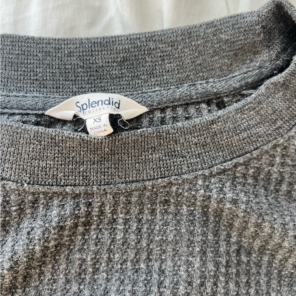 Splendid Gray Waffle Knit Lounge Set - Picture 6 of 6